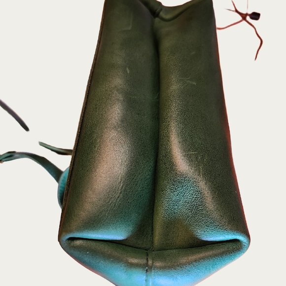 Portland Leather Cowboy Mint Mini Crossbody Tote Bag with Minimalist Design, EUC - Picture 8 of 17